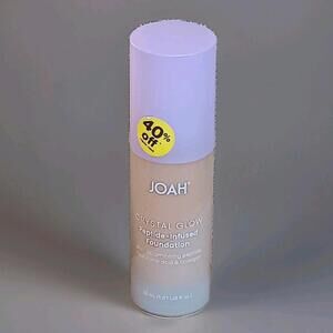 Joah Crystal Glow Peptide-Infused Foundation LW060 Light w/Warm Undertones New